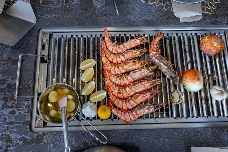 Riesengarnelen frisch vom Altea Grill